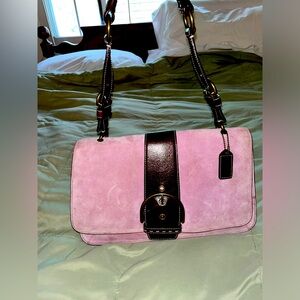 Coach Dusty Rose Suede Messenger Bag